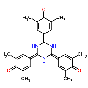 4-[4,6-�p(3,5-���׻�-4-����-1-�h(hu��n)��-2,5-��enyl)-1,3,5-���an-2-��]-2,6-���׻�-2,5-�h(hu��n)����ϩ-1-ͪ�Y(ji��)��(g��u)ʽ_38013-14-8�Y(ji��)��(g��u)ʽ