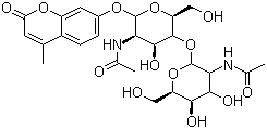 4-�׻�umbelliferyl N,N-��������-��-d-chitobioside�Y(ji��)��(g��u)ʽ_53643-12-2�Y(ji��)��(g��u)ʽ