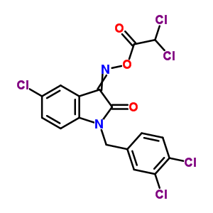 1H-Indole-2,3-dione, 5-chloro-1-[(3,4-dichlorophenyl)methyl]-, 3-[O-(2,2-dichloroacetyl)oxime]�Y(ji��)��(g��u)ʽ_320420-76-6�Y(ji��)��(g��u)ʽ