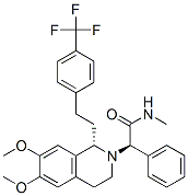 (R)-2-((S)-6,7-二甲氧基-1-(4-(三氟甲基)苯乙基)-3,4-二氫異喹啉-2(1H)-yl)-N-甲基-2-苯乙胺結(jié)構(gòu)式_871224-63-4結(jié)構(gòu)式 (R)-2-((S)-6,7-二甲氧基-1-(4-(三氟甲基)苯乙基)-3,4-二氫異喹啉-2(1H)-yl)-N-甲基-2-苯乙胺結(jié)構(gòu)式_871224-63-4結(jié)構(gòu)式